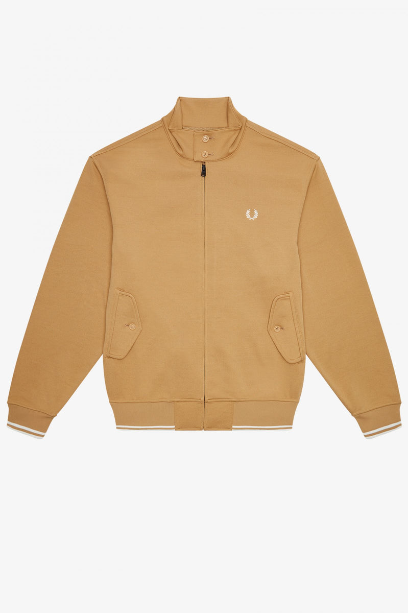 Fred Perry J4550 - Relaxed Fit Harrington Jacket in Warm Stone