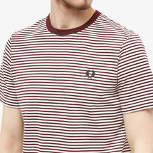 Load image into Gallery viewer, Fred Perry - M5616 Fine Striped T-Shirt in Oxblood / Ecru