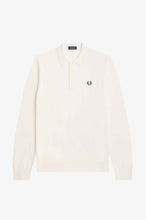 Load image into Gallery viewer, Fred Perry K4535 - Long Sleeve Knitted Shirt in Ecru