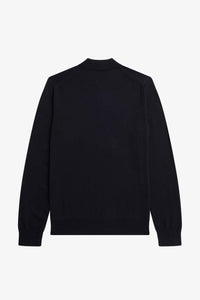 Fred Perry K4535 - Long Sleeve Knitted Shirt in Navy