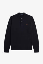 Load image into Gallery viewer, Fred Perry K4535 - Long Sleeve Knitted Shirt in Navy