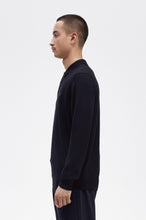 Load image into Gallery viewer, Fred Perry K4535 - Long Sleeve Knitted Shirt in Navy