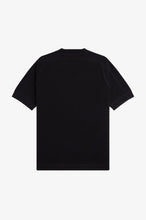 Load image into Gallery viewer, Fred Perry - K5547 - Chest Stripe Knitted T-shirt in Black