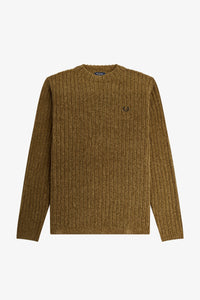 Fred Perry K6511 - Chenille Rib Jumper in Shaded Stone