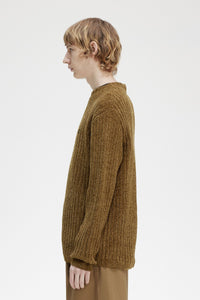 Fred Perry K6511 - Chenille Rib Jumper in Shaded Stone