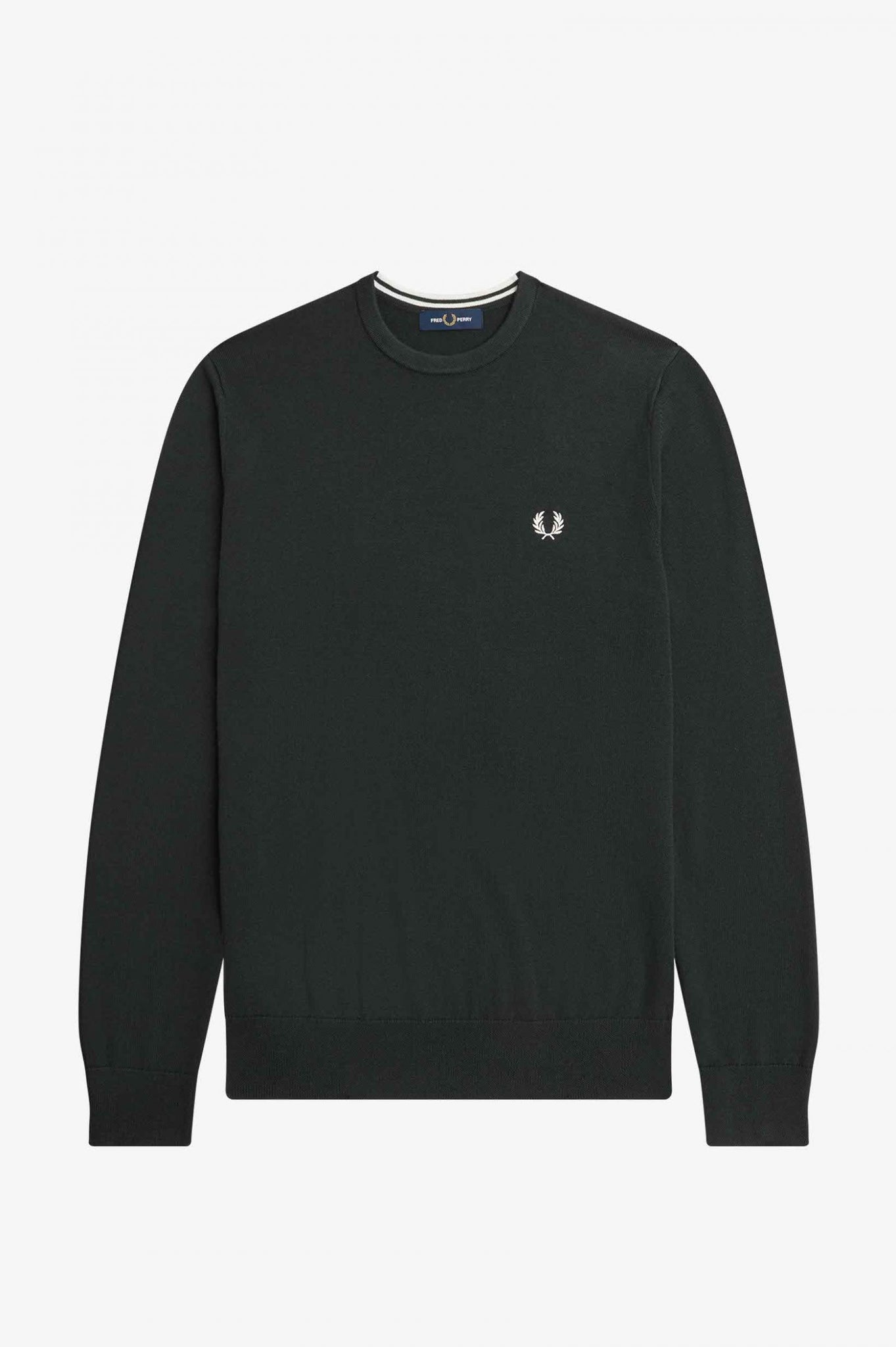 Fred Perry - K9601 Crew Neck Sweater in Green – BLOKES