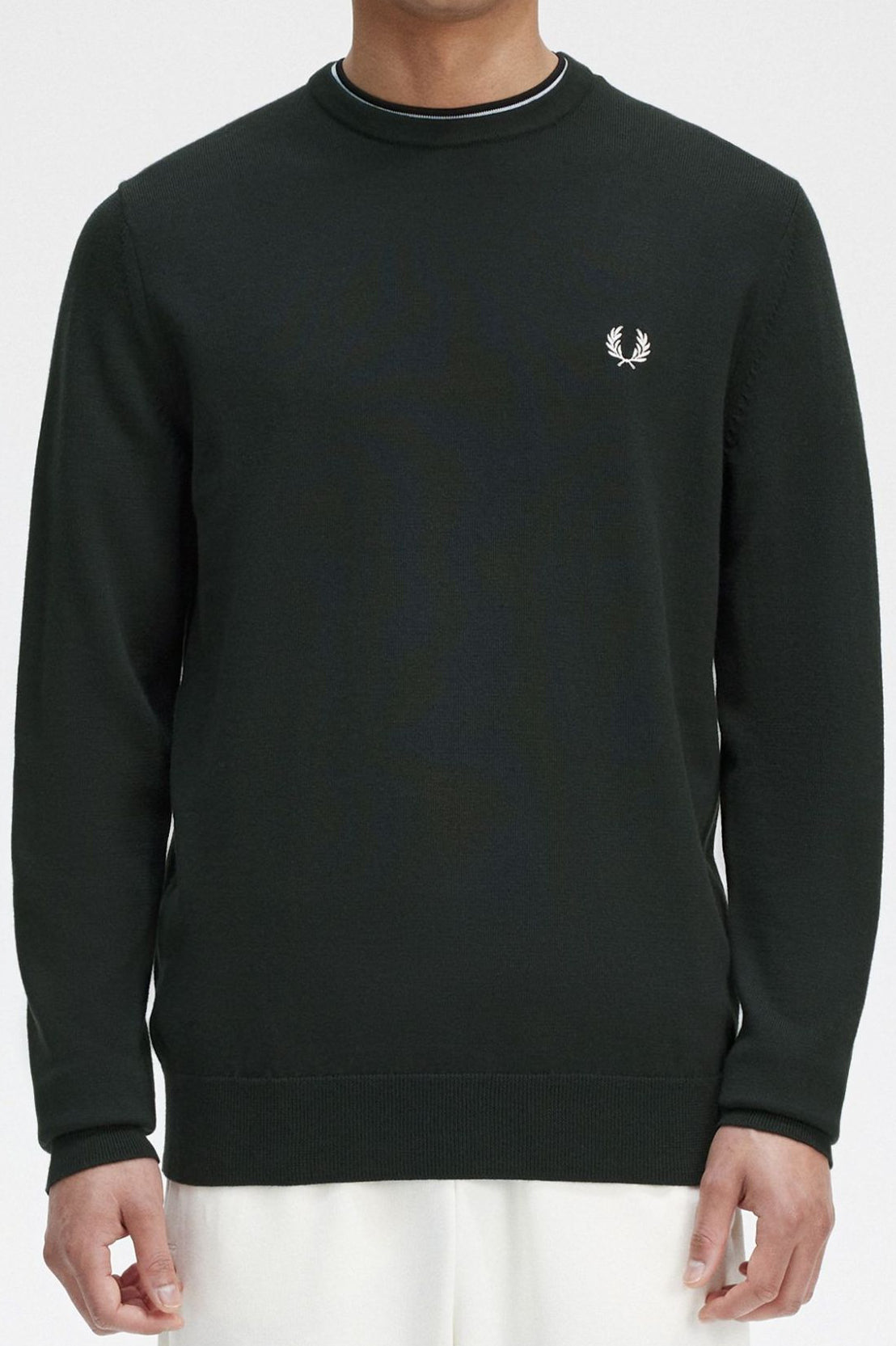 Fred Perry Waffle Knit Sweatshirt, K7520, 491 Charcoal