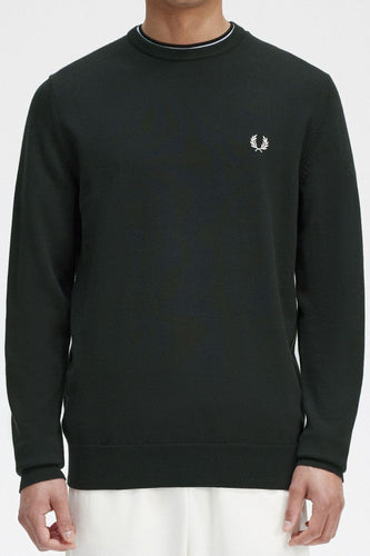 Fred Perry - K9601 Crew Neck Sweater in Green
