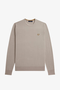 Fred Perry - K9601 Crew Neck Sweater in Dark Oatmeal