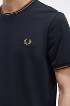 Load image into Gallery viewer, Fred Perry - M1588 Twin Tipped T-shirt in Navy / Dark Caramel