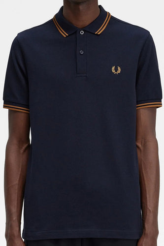 Fred Perry - M3600 in Navy / Dark Caramel