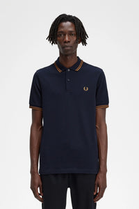 Fred Perry - M3600 in Navy / Dark Caramel