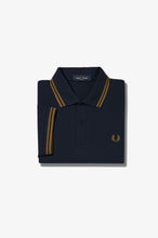 Load image into Gallery viewer, Fred Perry - M3600 in Navy / Dark Caramel