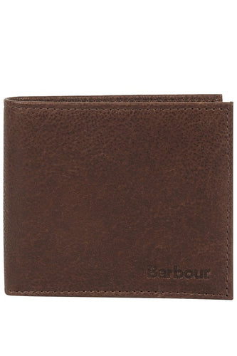 Barbour - Padbury Canvas / Leather Billfold in Dark Brown