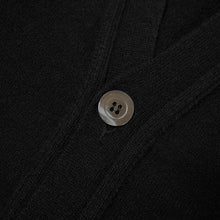 Load image into Gallery viewer, Fred Perry Reissues - Lambswool Cardigan Black / Champagne