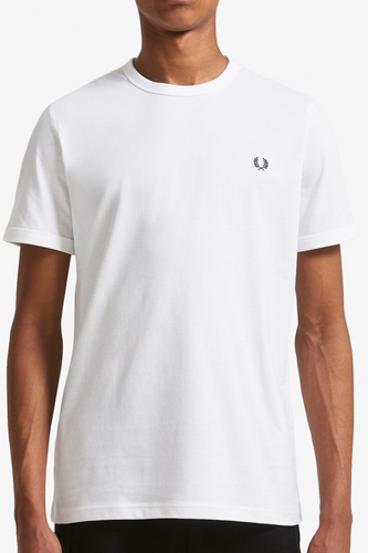 Fred Perry - Ringer T shirt in White