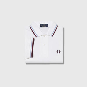 Fred Perry M12 - Made in England - White / Ice / Maroon