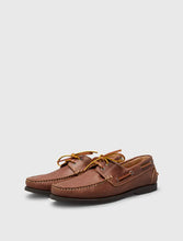 Load image into Gallery viewer, Pretty Green - Leather Deck Shoes in Chocolate Brown