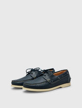 Load image into Gallery viewer, Pretty Green - Leather Deck Shoes in Navy