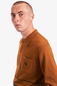 Fred Perry Reissues - K1808 Striped Hem Knitted Shirt