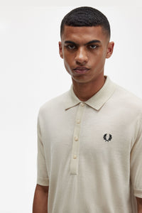 Fred Perry - K5844 Knitted Shirt in Oatmeal