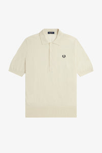 Fred Perry - K5844 Knitted Shirt in Oatmeal