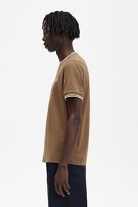 Fred Perry - M1588 Twin Tipped T-shirt in Shaded Stone