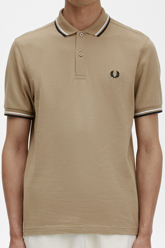 Fred Perry - M3600 in Warm Stone / Snow White / Black