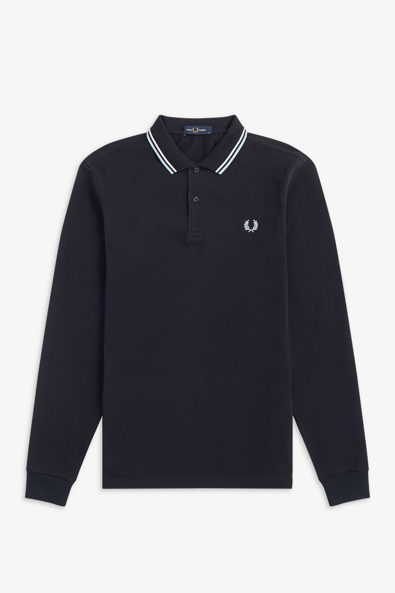 Fred Perry M3636 LS Twin Tipped Shirt in Navy / White / Ice – BLOKES