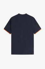 Load image into Gallery viewer, Fred Perry - M4654 Tipped Cuff Piqué T-Shirt in Navy