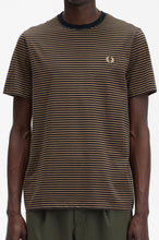 Load image into Gallery viewer, Fred Perry - M5616 Fine Striped T-Shirt in Shaded Stone / Navy