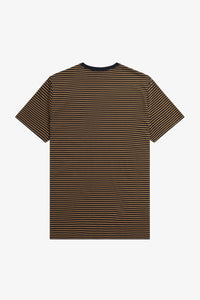 Fred Perry - M5616 Fine Striped T-Shirt in Shaded Stone / Navy