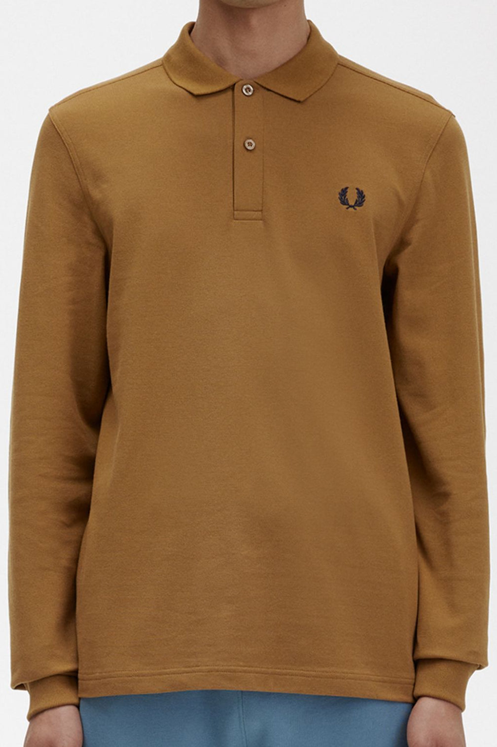 Fred Perry - M6006 Long Sleeve in Dark Caramel