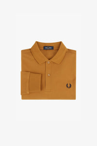 Fred Perry - M6006 Long Sleeve in Dark Caramel