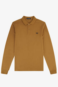 Fred Perry - M6006 Long Sleeve in Dark Caramel