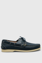 Load image into Gallery viewer, Pretty Green - Leather Deck Shoes in Navy