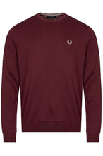 Load image into Gallery viewer, Fred Perry - K9601 Crew Neck Sweater in Ox Blood Red