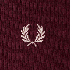 Fred Perry - K9601 Crew Neck Sweater in Ox Blood Red