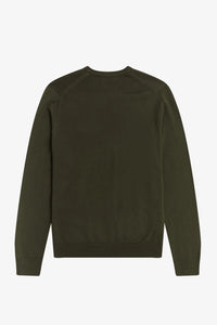 Fred Perry - K9601 Crew Neck Sweater in Uniform Green