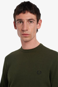 Fred Perry - K9601 Crew Neck Sweater in Uniform Green