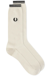 Fred Perry - Tipped Socks in Ecru / Black