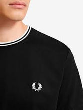 Load image into Gallery viewer, Fred Perry - M1588 Twin Tipped T-shirt in Black/Snow White