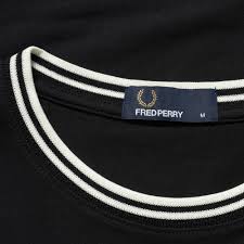Fred Perry - M1588 Twin Tipped T-shirt in Black/Snow White