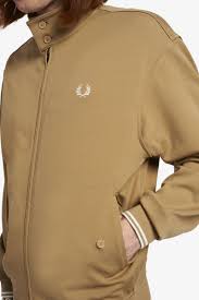 Fred Perry J4550 - Relaxed Fit Harrington Jacket in Warm Stone